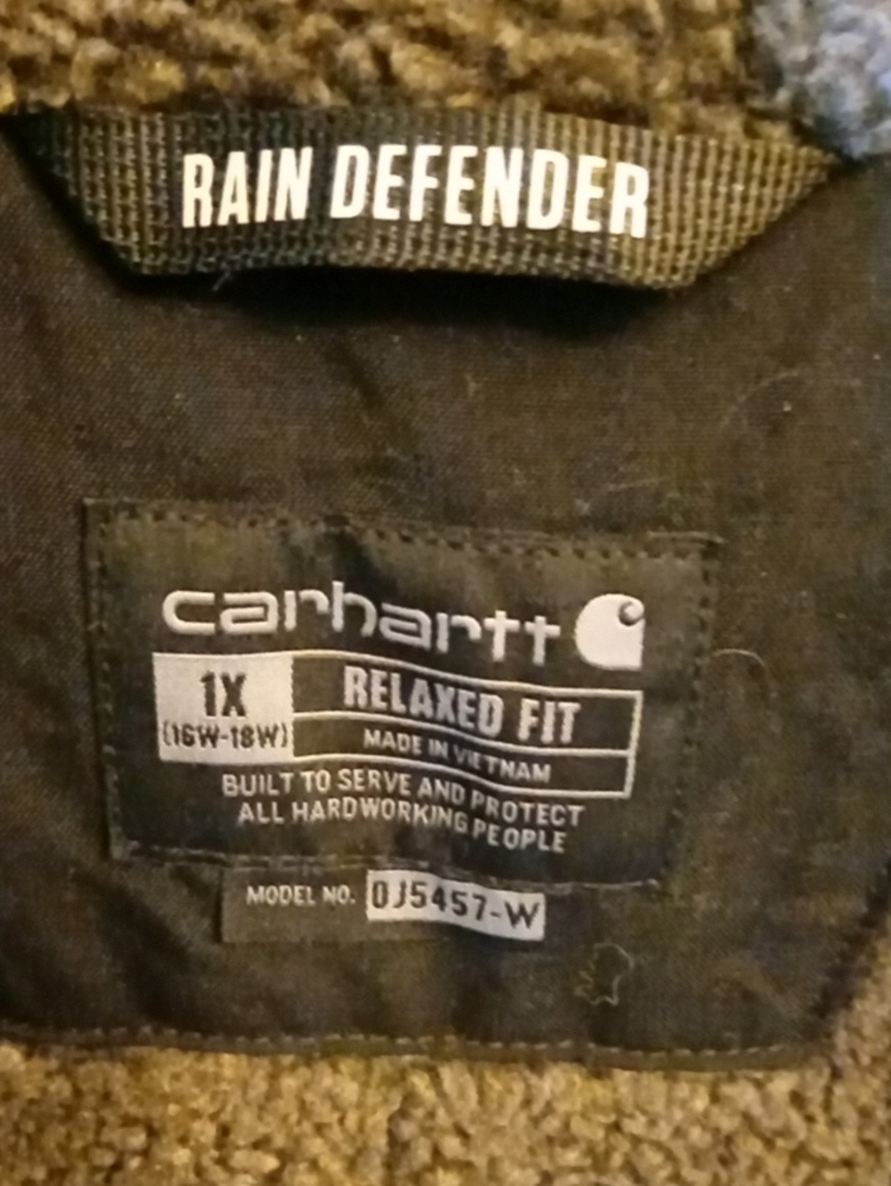 Carhartt Rain Defender Black Quilted Hooded Puffer Coat Womens - Picture 8 of 11